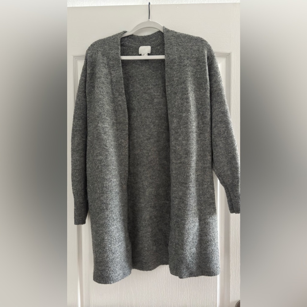 H&M Grey Heathered Duster Cardigan